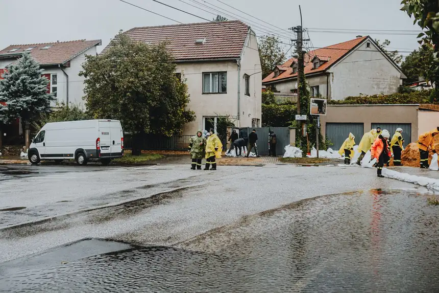 Sewage backs up into the laundry room after heavy rain